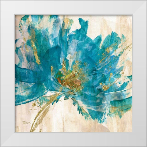 Blue Infusion I White Modern Wood Framed Art Print by Craven, Katrina