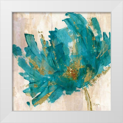 Blue Infusion II White Modern Wood Framed Art Print by Craven, Katrina