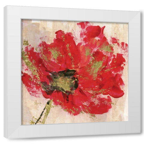 Red Infusion I White Modern Wood Framed Art Print by Craven, Katrina
