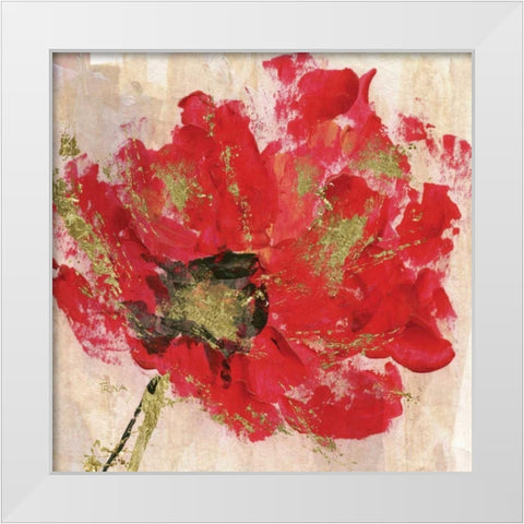 Red Infusion I White Modern Wood Framed Art Print by Craven, Katrina