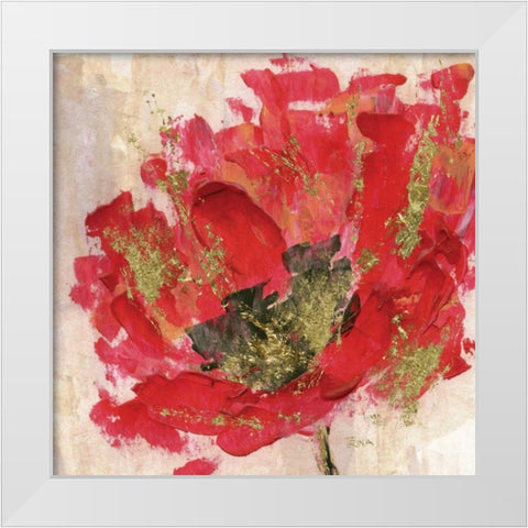Red Infusion II White Modern Wood Framed Art Print by Craven, Katrina