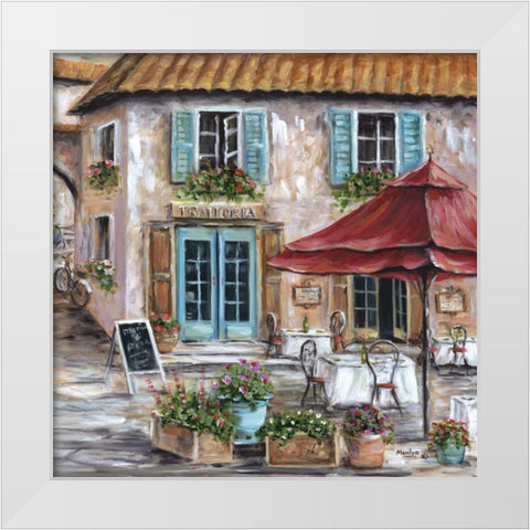 Pizzeria Trattoria White Modern Wood Framed Art Print by Dunlap, Marilyn