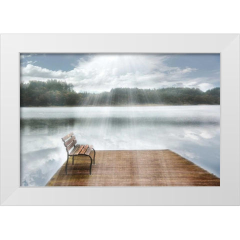 One Moment in Time White Modern Wood Framed Art Print by Weisz, Irene