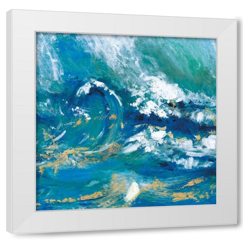 Big Surf III White Modern Wood Framed Art Print by Tava Studios