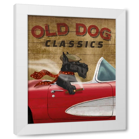 Old Dog Classics White Modern Wood Framed Art Print by Knutsen, Conrad