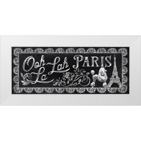 Ooh La Lah White Modern Wood Framed Art Print by Knutsen, Conrad