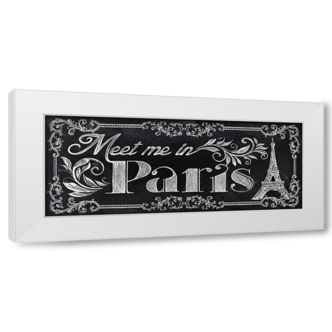 Meet Me in Paris White Modern Wood Framed Art Print by Knutsen, Conrad