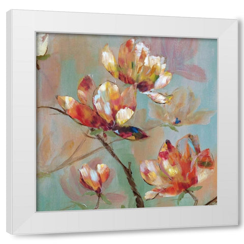 Splashy Spring I White Modern Wood Framed Art Print by Nan