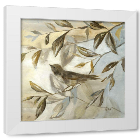 Spring Fling II White Modern Wood Framed Art Print by Nan