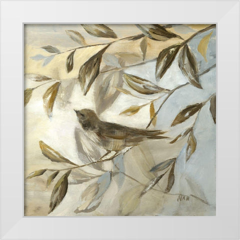 Spring Fling II White Modern Wood Framed Art Print by Nan