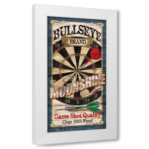 Bullseye Moonshine White Modern Wood Framed Art Print by Knutsen, Conrad