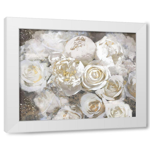 Gilded Roses I White Modern Wood Framed Art Print by Nan