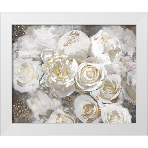 Gilded Roses I White Modern Wood Framed Art Print by Nan