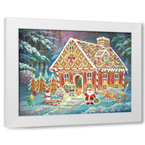 Santas Ginger White Modern Wood Framed Art Print by Manning, Ruane