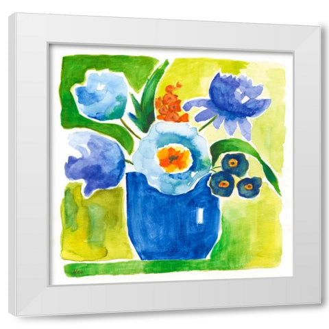 Sunny Day Bouquet IV White Modern Wood Framed Art Print by Nan