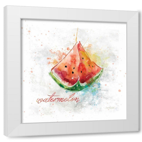 Fresh Watermelon White Modern Wood Framed Art Print by Robinson, Carol