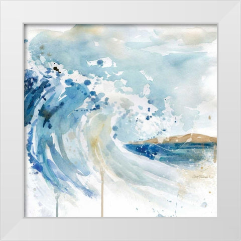 Malibu Surf I White Modern Wood Framed Art Print by Robinson, Carol
