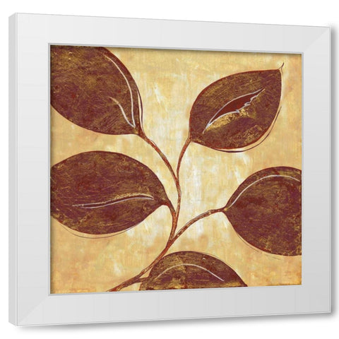 Marsala Moment II White Modern Wood Framed Art Print by Tava Studios