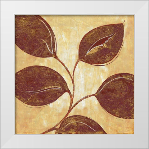 Marsala Moment II White Modern Wood Framed Art Print by Tava Studios