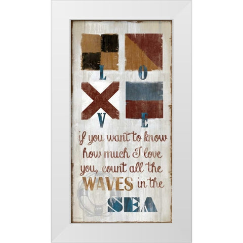 Nautical Love White Modern Wood Framed Art Print by Robinson, Carol
