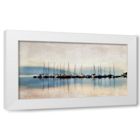 Serene White Modern Wood Framed Art Print by Weisz, Irene