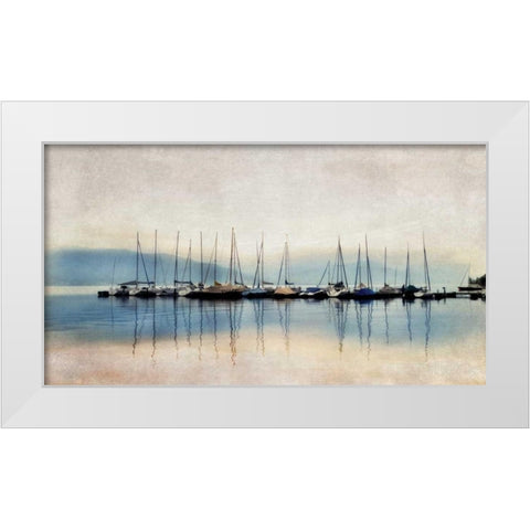 Serene White Modern Wood Framed Art Print by Weisz, Irene