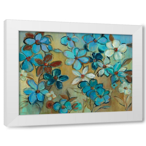 Field of Blue White Modern Wood Framed Art Print by Robinson, Carol