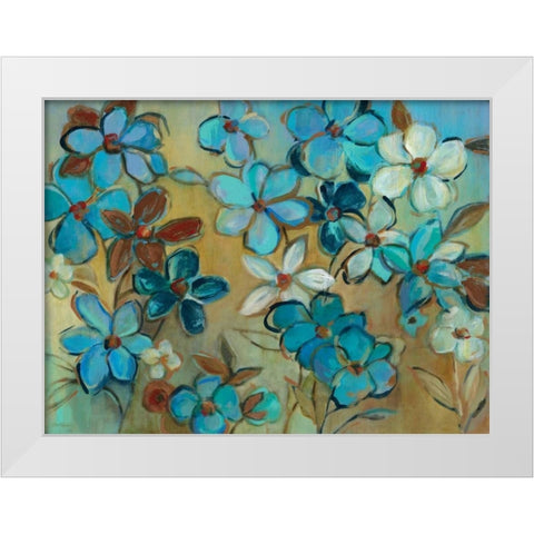 Field of Blue White Modern Wood Framed Art Print by Robinson, Carol