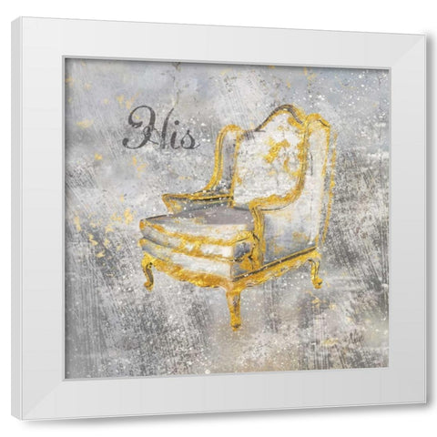 His White Modern Wood Framed Art Print by Nan