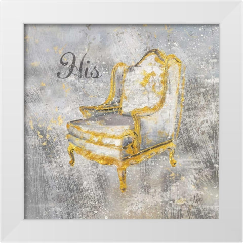 His White Modern Wood Framed Art Print by Nan