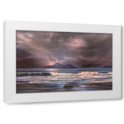 Escape White Modern Wood Framed Art Print by Calascibetta, Mike
