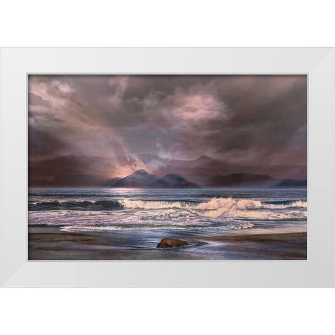 Escape White Modern Wood Framed Art Print by Calascibetta, Mike