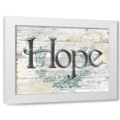 Shabby Chic Hope White Modern Wood Framed Art Print by Donovan, Kelly