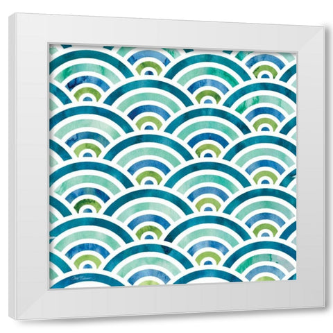 Zinga 5 White Modern Wood Framed Art Print by Robinson, Carol