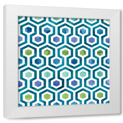 Zinga 8 White Modern Wood Framed Art Print by Robinson, Carol