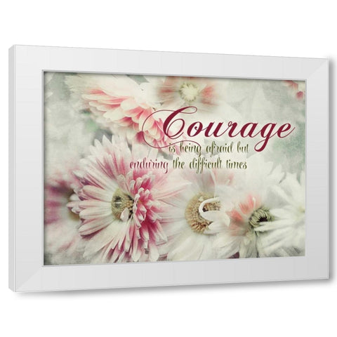 Courage White Modern Wood Framed Art Print by Weisz, Irene