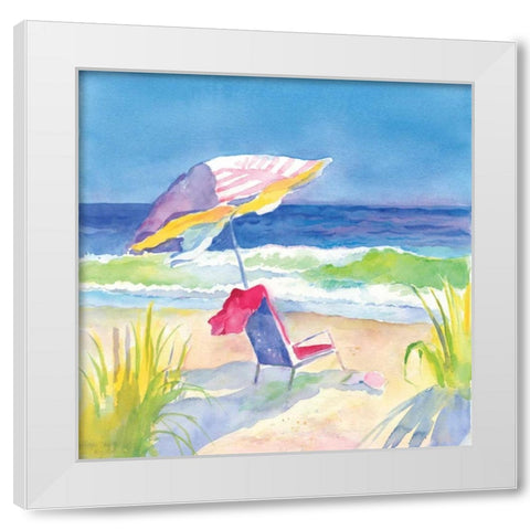 Beach Bliss I White Modern Wood Framed Art Print by Troise Heidel, Theresa