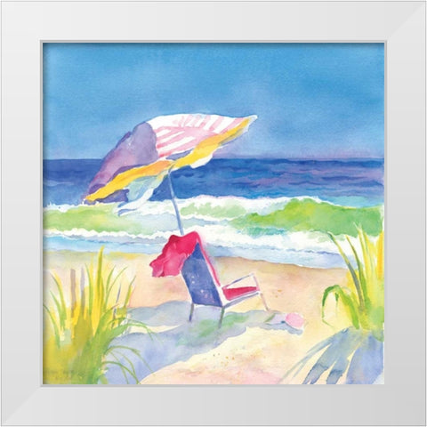 Beach Bliss I White Modern Wood Framed Art Print by Troise Heidel, Theresa