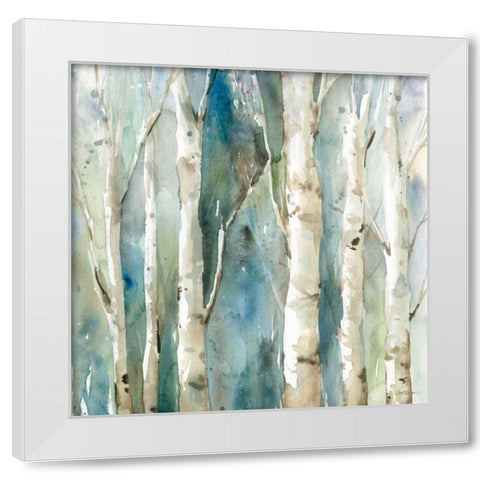 River Birch I White Modern Wood Framed Art Print by Robinson, Carol