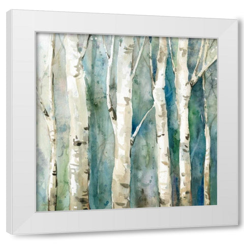 River Birch II White Modern Wood Framed Art Print by Robinson, Carol