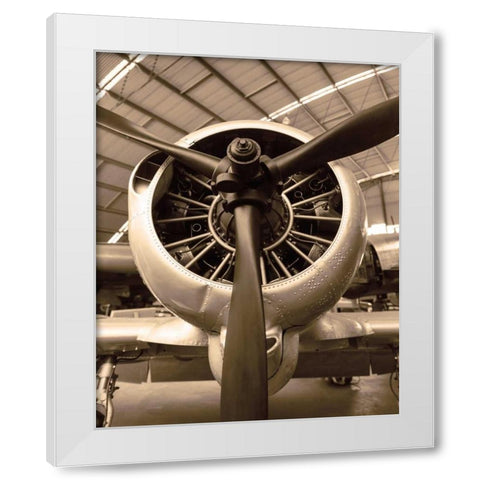 WW II Fighter White Modern Wood Framed Art Print by Delimont, Danita