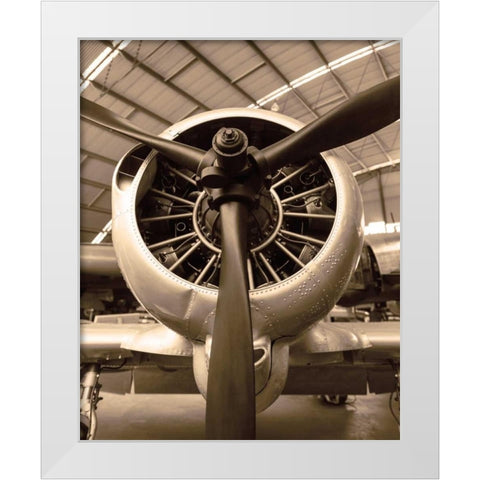WW II Fighter White Modern Wood Framed Art Print by Delimont, Danita