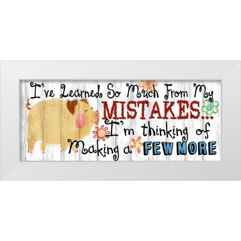 Ive Learned White Modern Wood Framed Art Print by Knutsen, Conrad