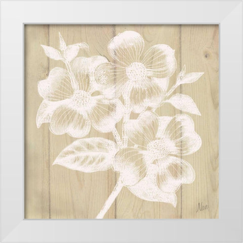 White Silhouette I White Modern Wood Framed Art Print by Nan