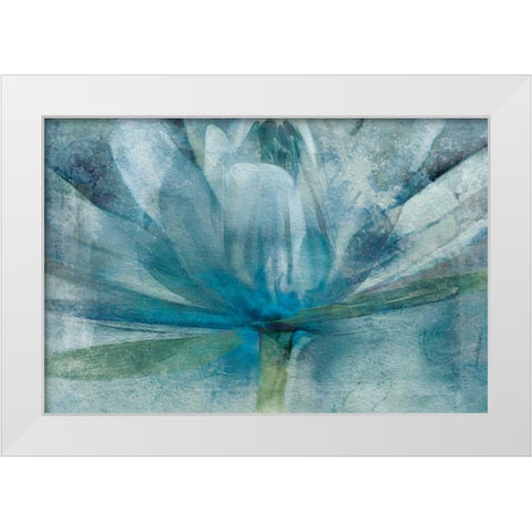 Blue White Modern Wood Framed Art Print by Calascibetta, Mike