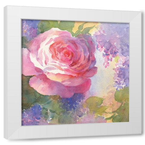 Margots Rose I White Modern Wood Framed Art Print by Troise Heidel, Theresa
