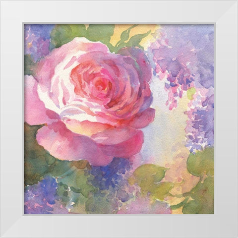 Margots Rose I White Modern Wood Framed Art Print by Troise Heidel, Theresa