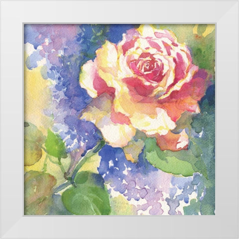 Margots Rose III White Modern Wood Framed Art Print by Troise Heidel, Theresa