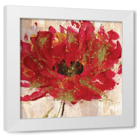Red Infusion III White Modern Wood Framed Art Print by Craven, Katrina