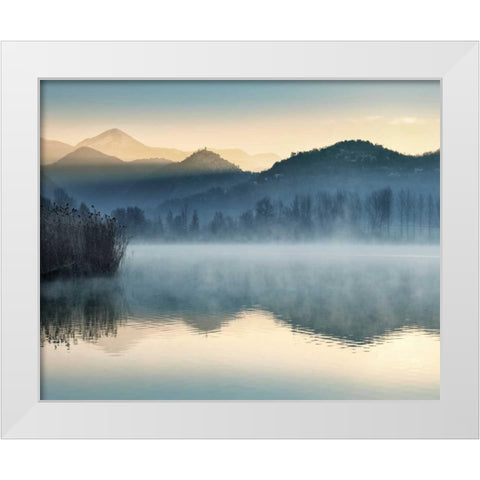 Quiet Morning White Modern Wood Framed Art Print by Arnold, Jon